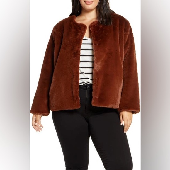 Anthropologie A+ Sanctuary starry night faux fur jacket NWT size 1X - Picture 3 of 12